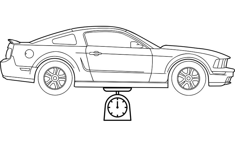 Finding vehicle curb weight